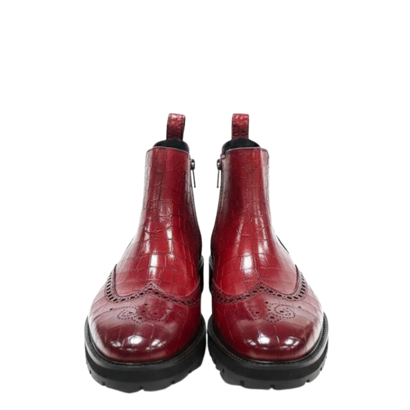 Luxury Croc Brogue Boots