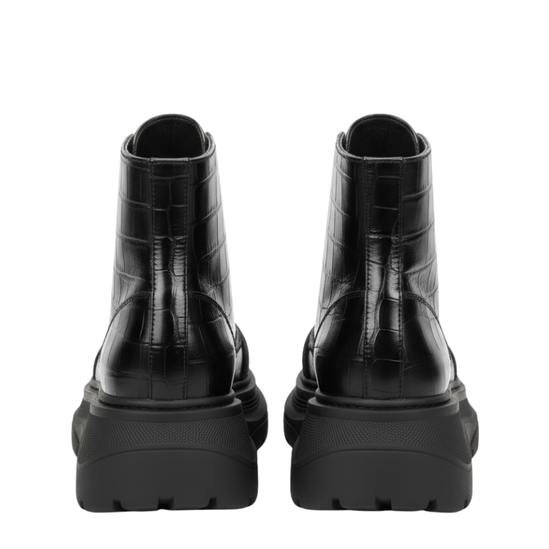 Tread Croc High-Top Ankle Boots