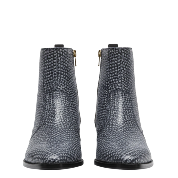 Mens Woven Texture Ankle Boots