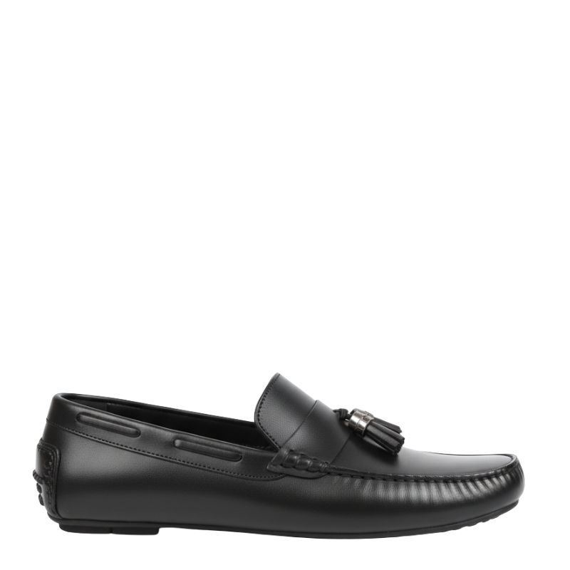 Imperial Noir Luxe Tassel Loafers