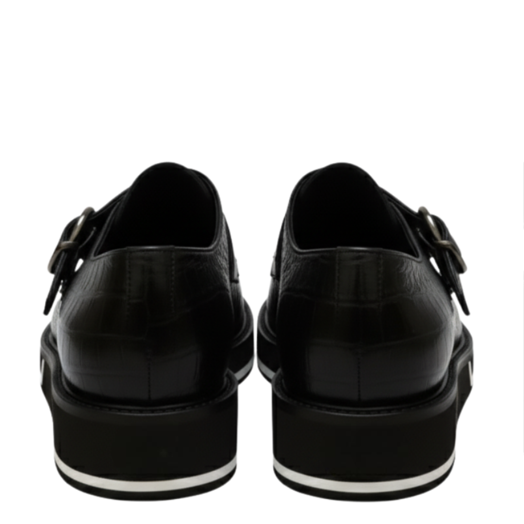 Luxury Croc Noir Monk