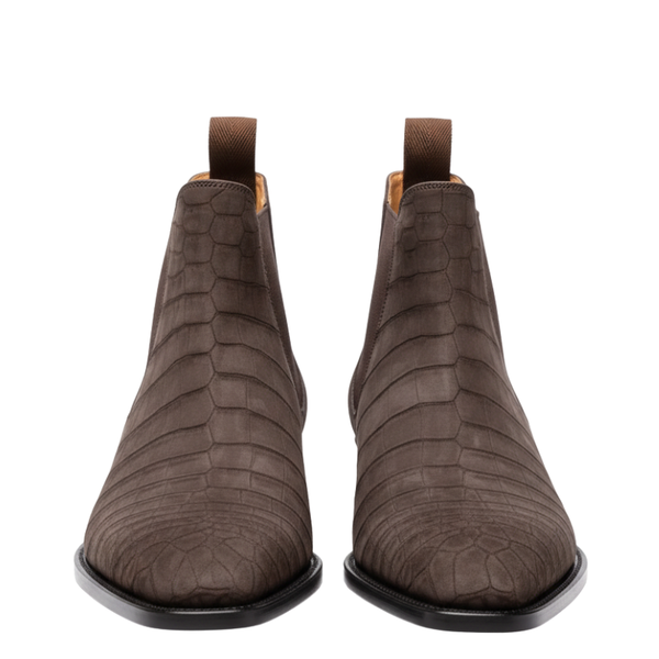 Reale Caiman Suede Chelsea Boots