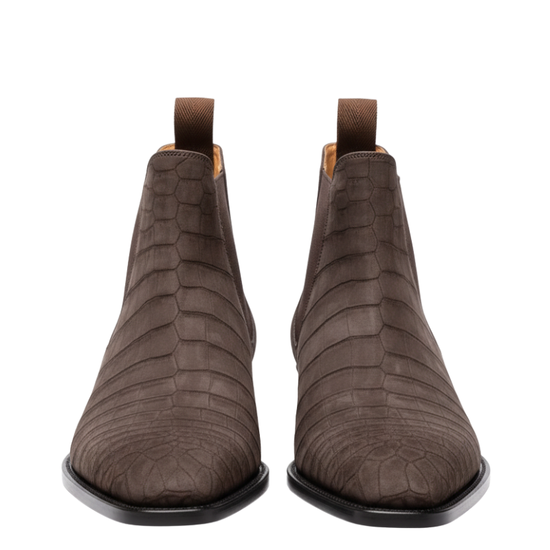 Reale Caiman Suede Chelsea Boots