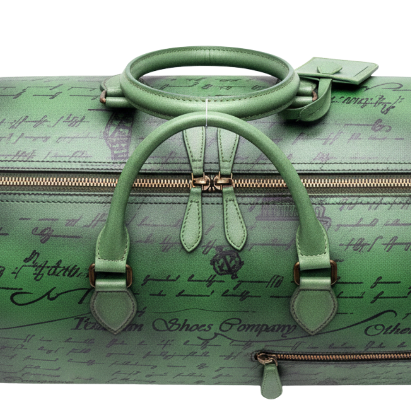 Verde Script Vintage Duffel Bag
