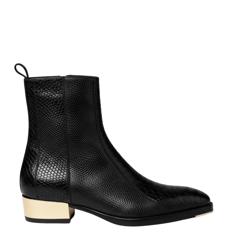 Classic Noir Serpent Luxe Boots