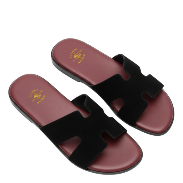 Italian H Cut Slipper in Seude Strap