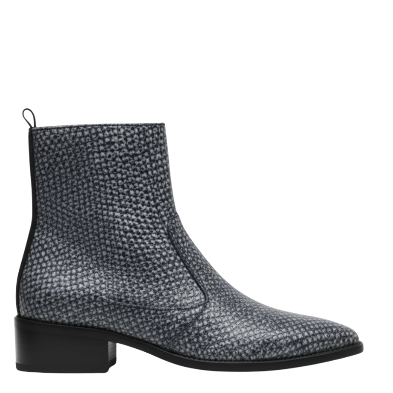 Mens Woven Texture Ankle Boots