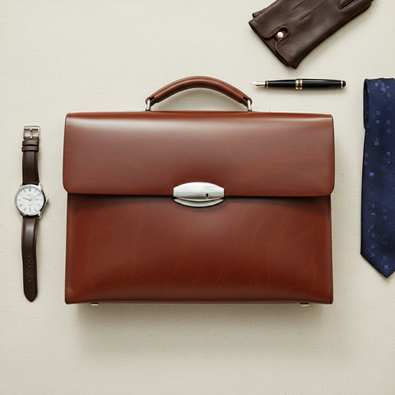 Sable Accord Leather Briefcase