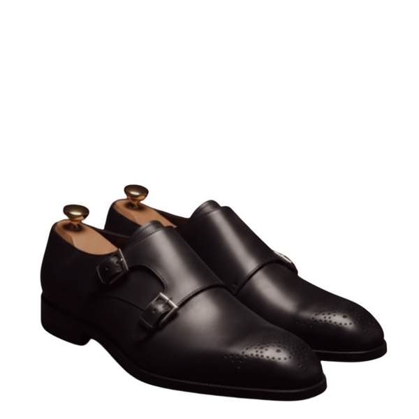 Classic Obsidian Monkstrap Shoes