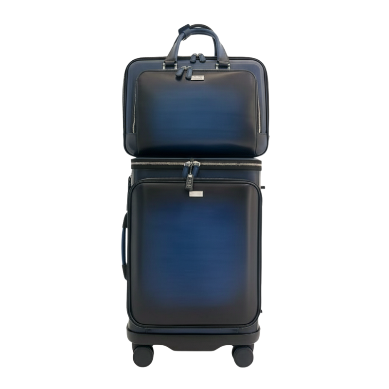Italian Briefcase and Trolley Executive Luxe Luggage Set