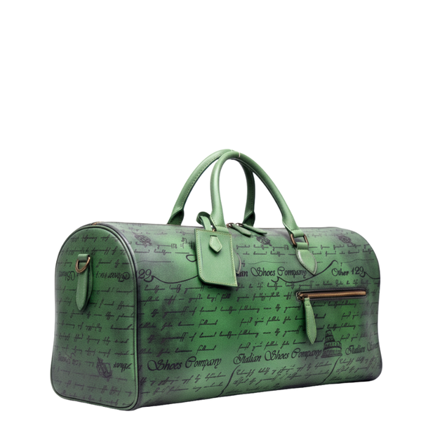 Verde Script Vintage Duffel Bag