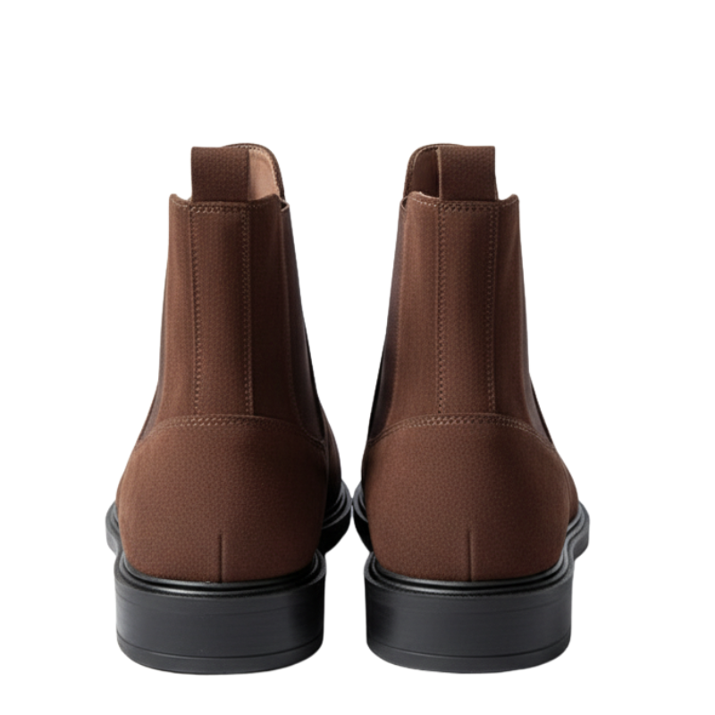 Men's Suede Smooth Walnut Chelsea Boots