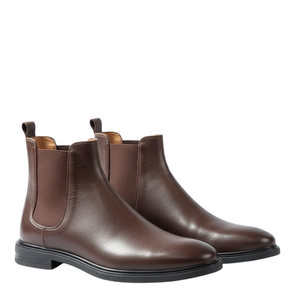 Mens Polished Leather Chelsea Boots