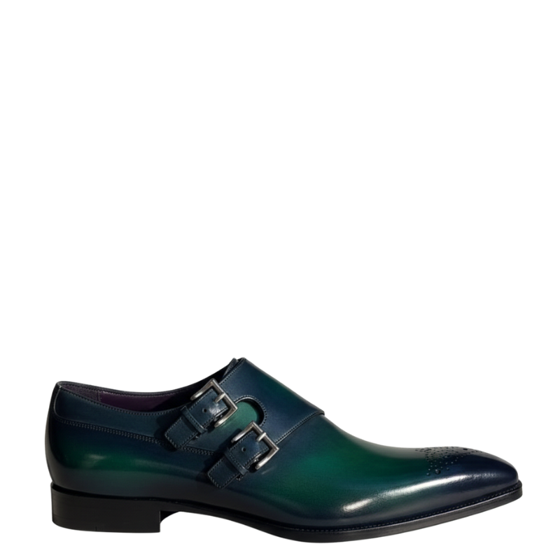 Emerald Midnight Dual Monk Shoes