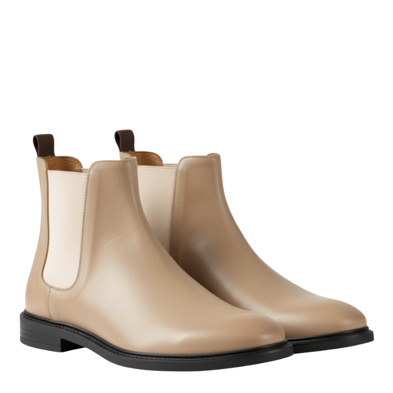 Men's Polished Leather Chelsea Boots