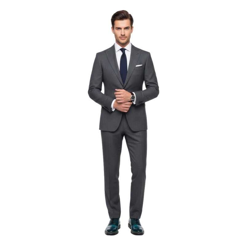 Men's Emerald Croc-Patina Oxford