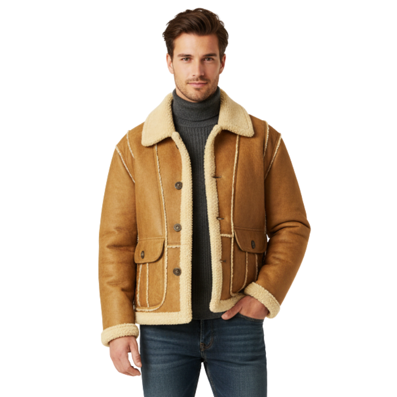 Rustic Fleece Heritage Shearling Jacket