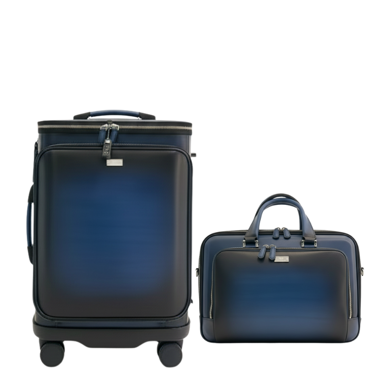 Italian Briefcase and Trolley Executive Luxe Luggage Set