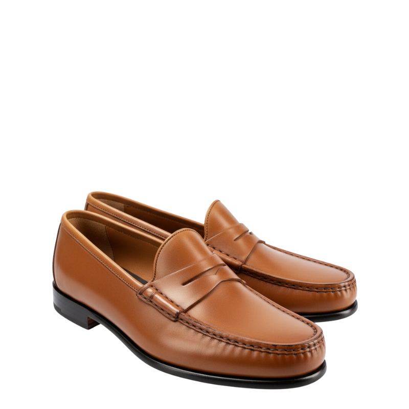 Burgundy Penny Men's Loafers