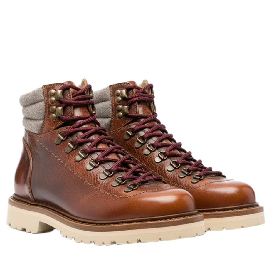 Padded Ankle Lace-Up boots