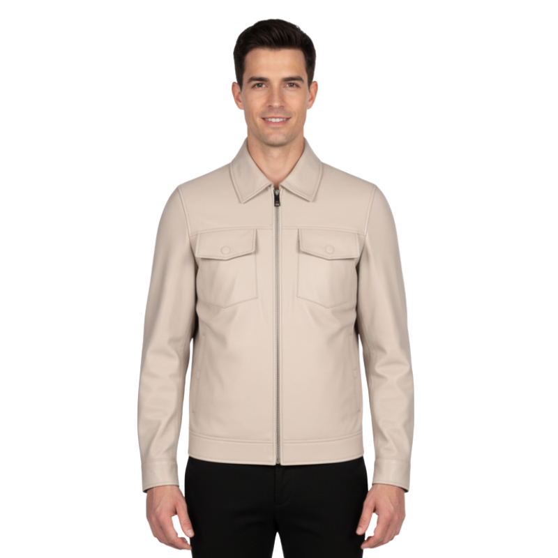 Men's Urban Minimalist Leather Jacket