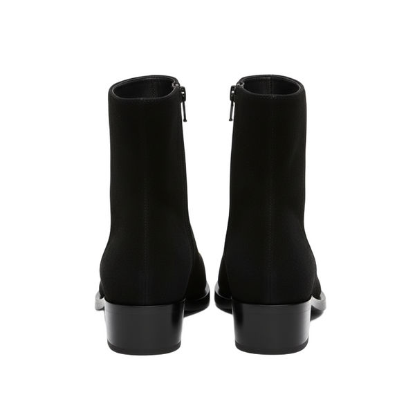 Punk Suede Golden Toe Boots