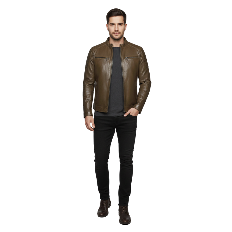 Italian BronzeRider Moto Luxe Leather Jacket