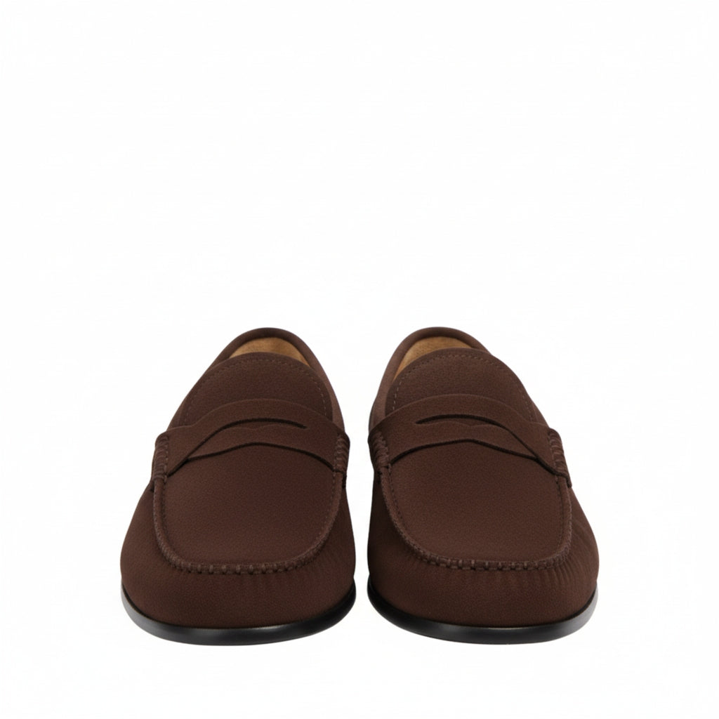 Luxury Seude Heritage Penny-strap Moc Loafers