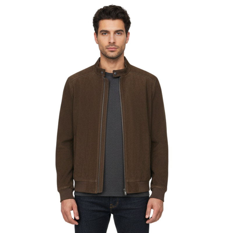 Fierce Suede Luxe Bomber Jacket