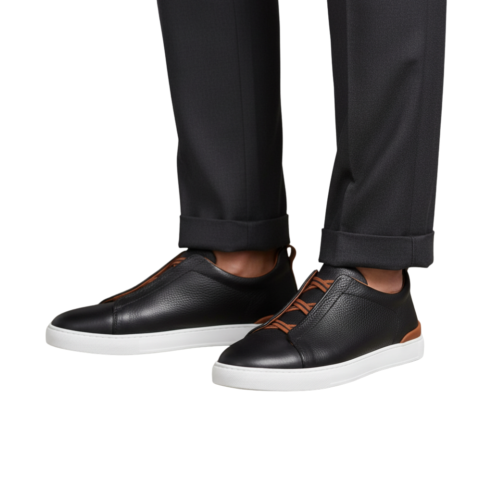 Regal Nero Luxe Slip-On Sneakers