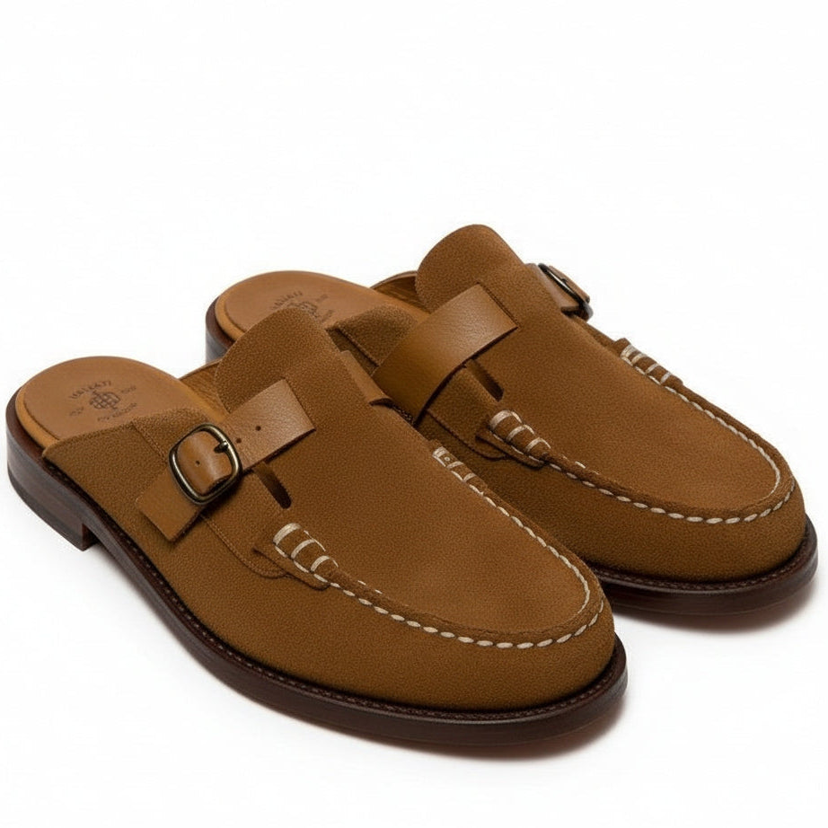 Men's Buckle-strap Mule Loafer