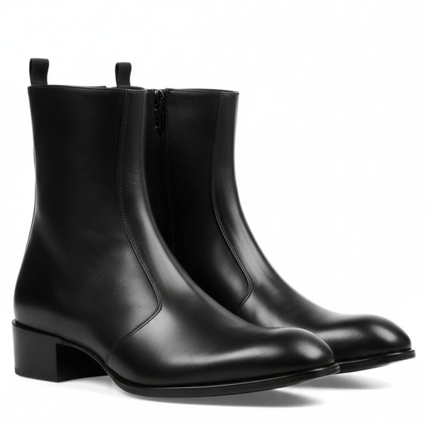 SleekCurve Side Zip Boot - Leather