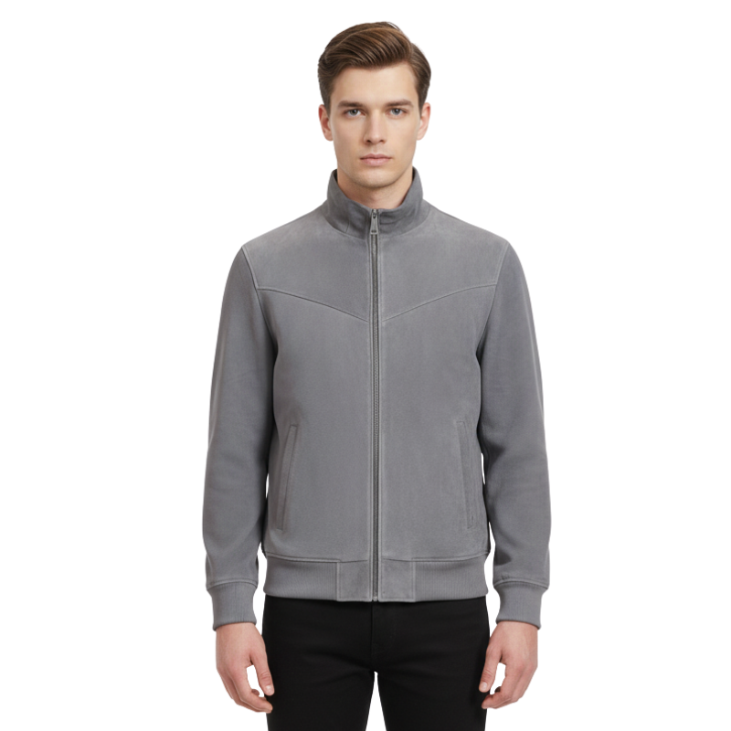 Men’s Premium Suede Bomber Jacket