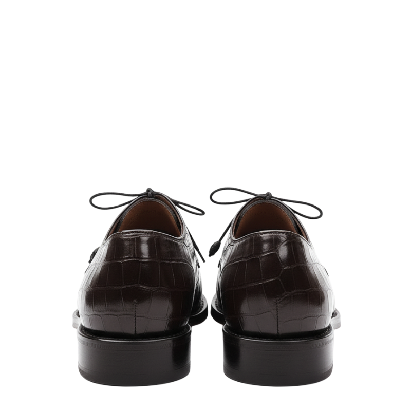 Mens Regal Obsidian Croc Oxfords
