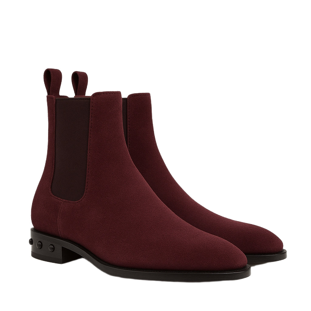 Coal Suede Leather Chelsea Boots