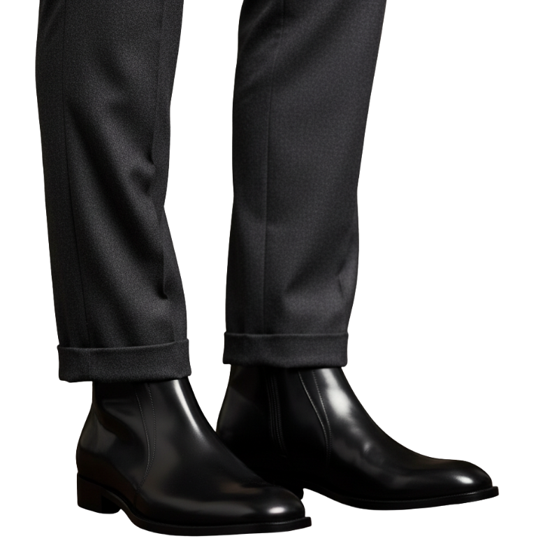 Midnight Monarch Gloss Ankle Boots