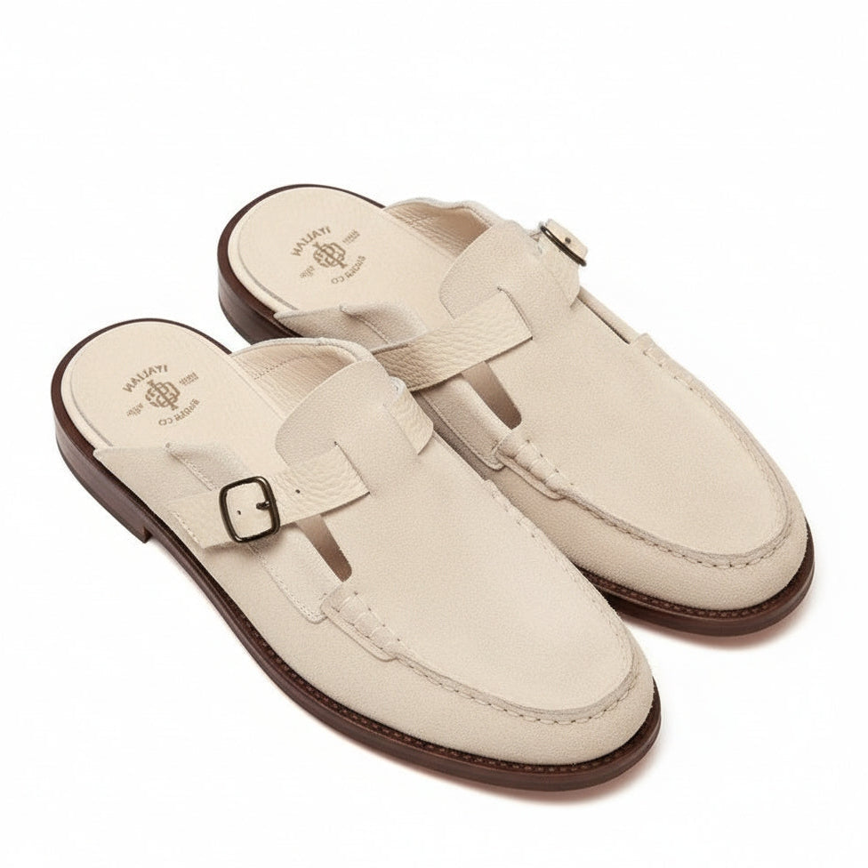 Men's Buckle-strap Mule Loafer
