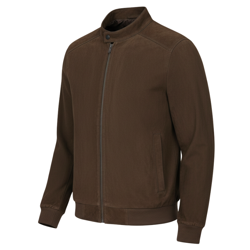 Fierce Suede Luxe Bomber Jacket