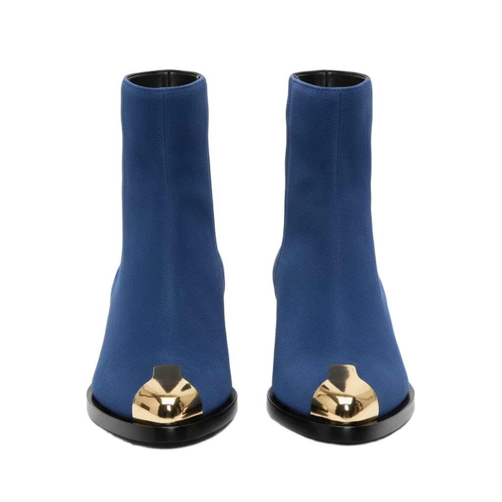 Punk Seude Golden Toe Boots