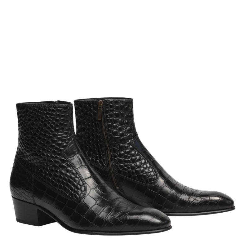 Midnight Snake Textured Hybrid Boots