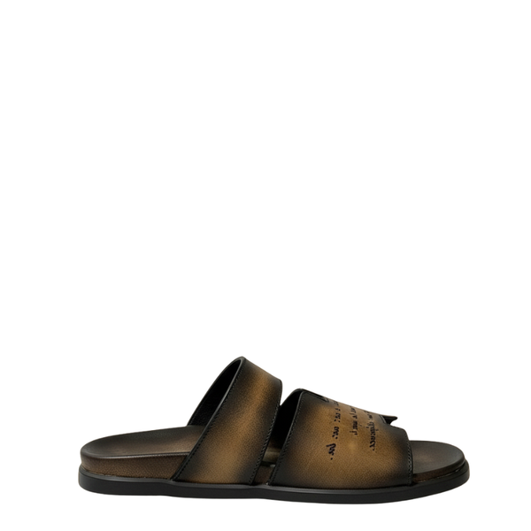 Italian H cut Design Luxe Slippers - Bronze
