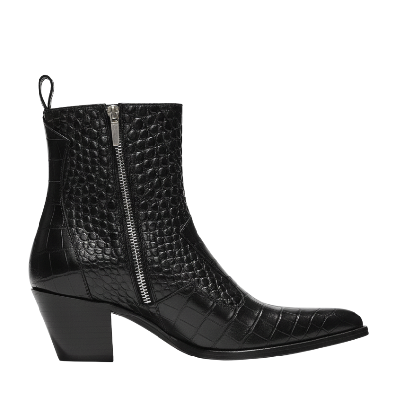 Viper Textured Ankle Boots