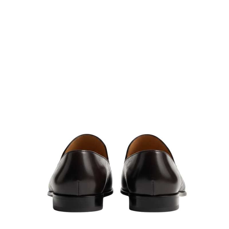 Luxury Noir Scribe Leather Loafers