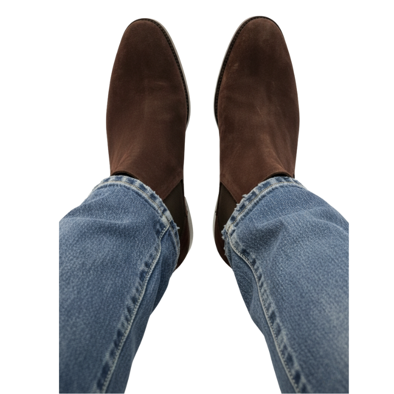 Premium Velour Chelsea Boots