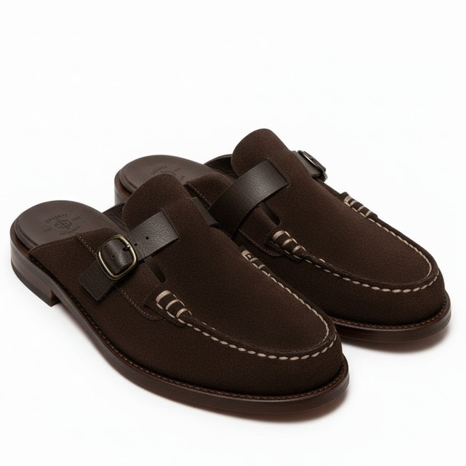 Men's Buckle-strap Mule Loafer