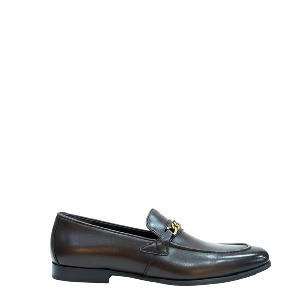 Regal Gold Chain Leather Loafers