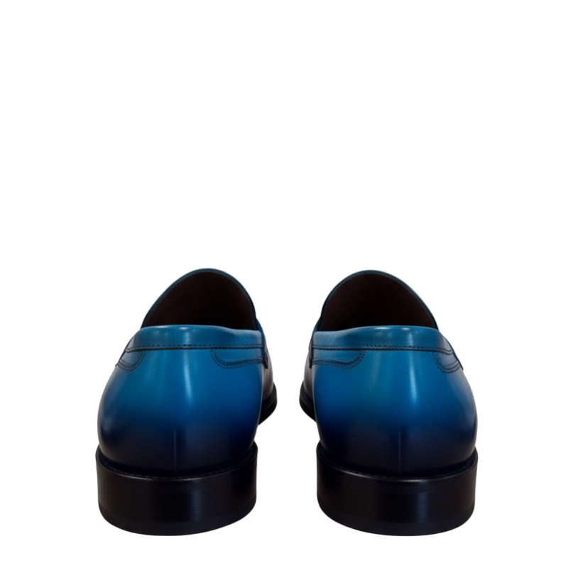 Azure Royale Gradient Penny Loafers