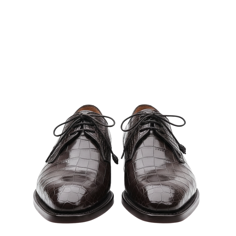 Mens Regal Obsidian Croc Oxfords