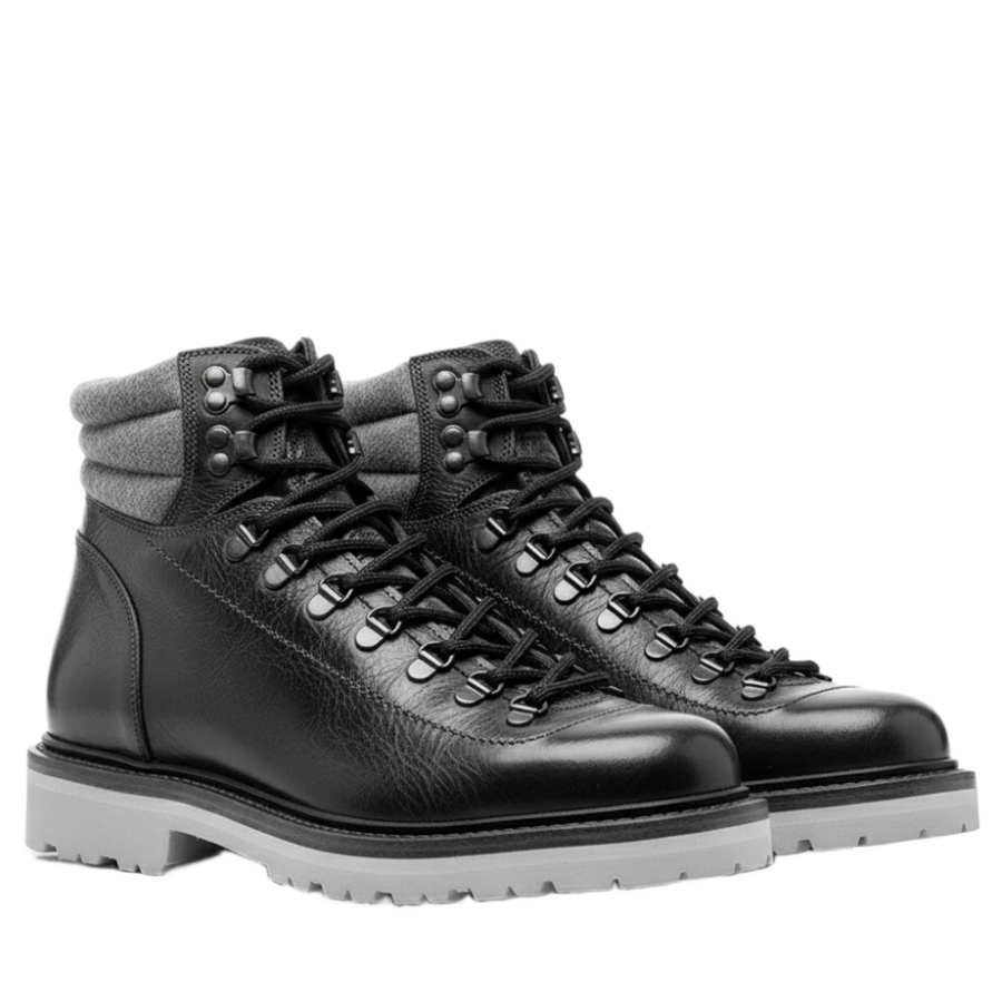 Wine Padded Ankle Lace-Up boots