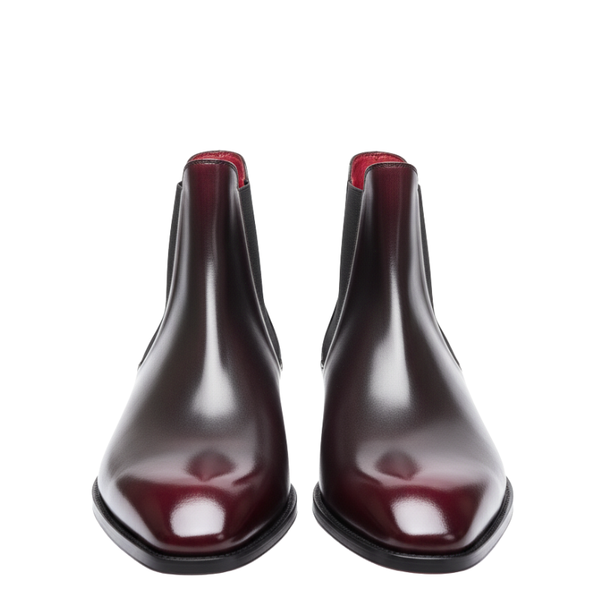 Italian Bordeaux Luxe Chelsea Boots